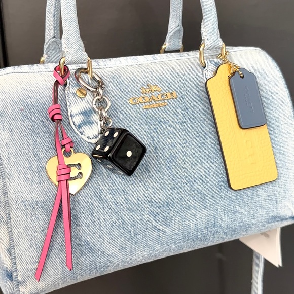 Coach Handbags - Coach Light Denim Mini Satchel with Yellow & Blue Tags